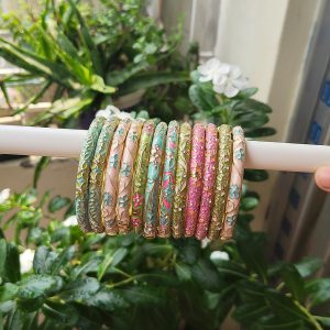 Meena Glass Bangle Set